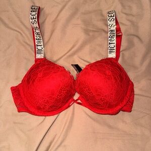 Victoria's Secret Fiery Red Lace Bra
